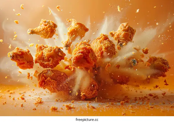 Fried chicken explosion