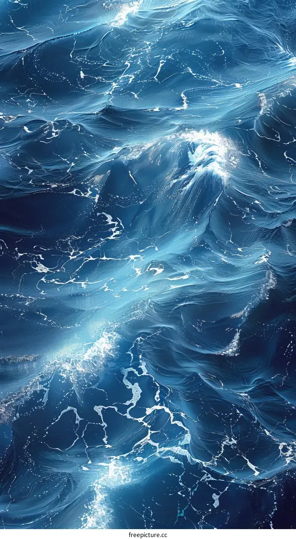 Mesmerizing Waves in the Deep Blue Ocean