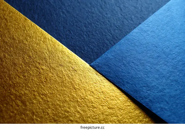 Abstract Geometric Pattern of Gold and Blue