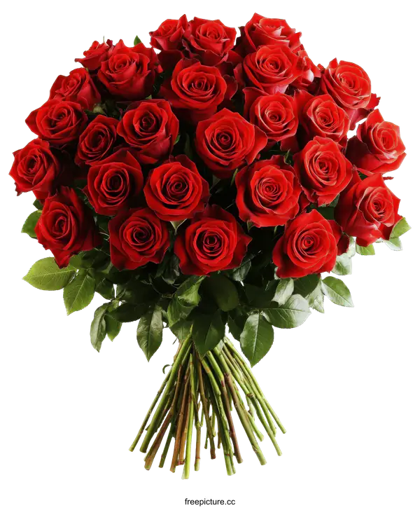 [Transparent Background PNG]Beautiful Red Rose Bouquet