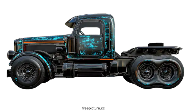 [Transparent Background PNG]Custom Designed Retro Truck Illustration