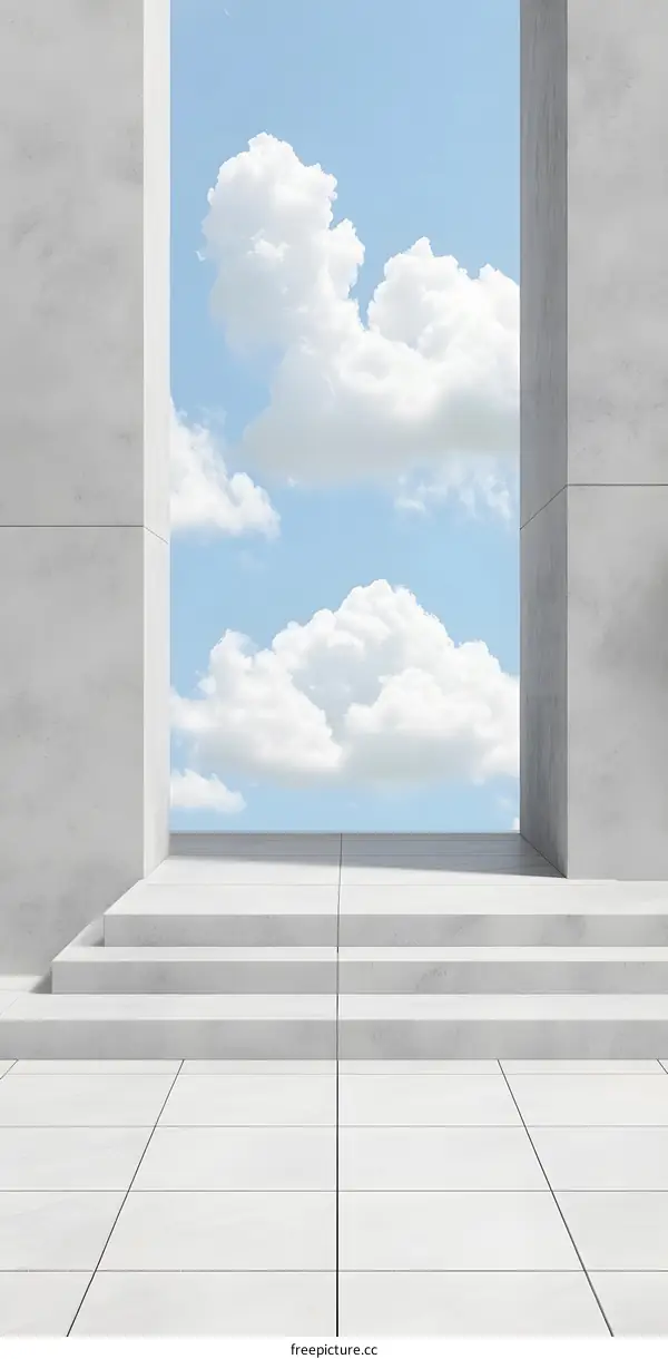 Minimalist Architecture Design with Sky View