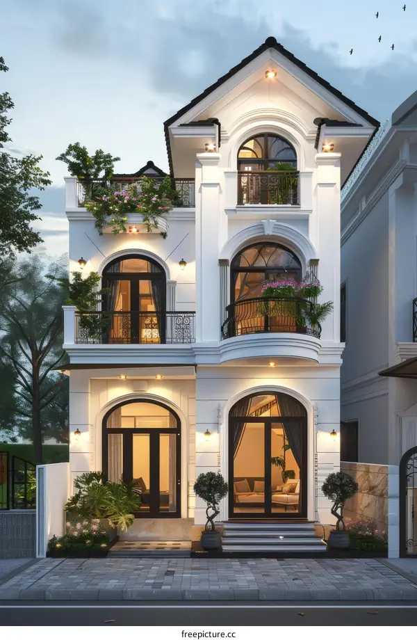 Elegant European-Style House Exterior Design
