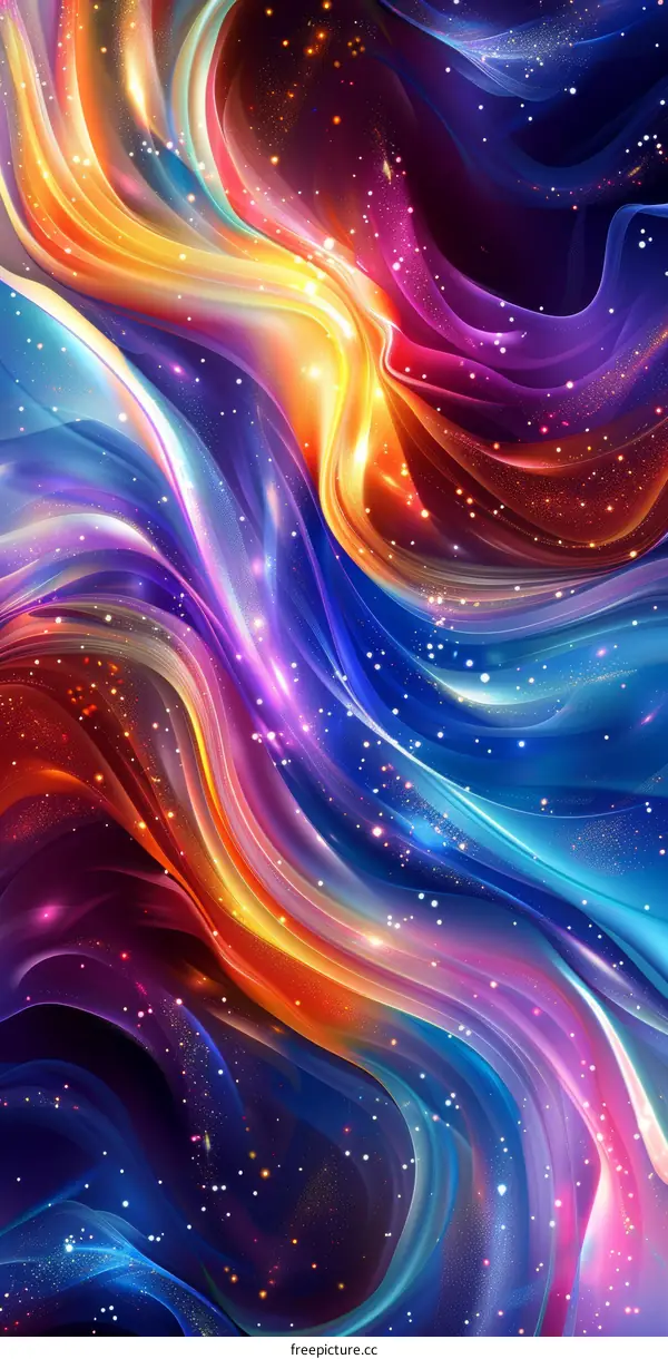 Abstract Colorful Flowing Design