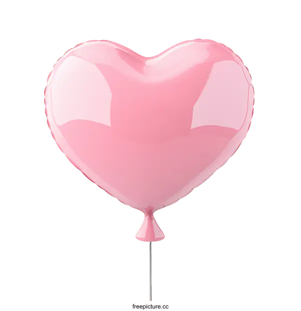 [Transparent Background PNG]Pink Heart-Shaped Balloon Illustration