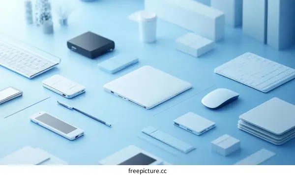 Minimalist Modern Office Technology Layout