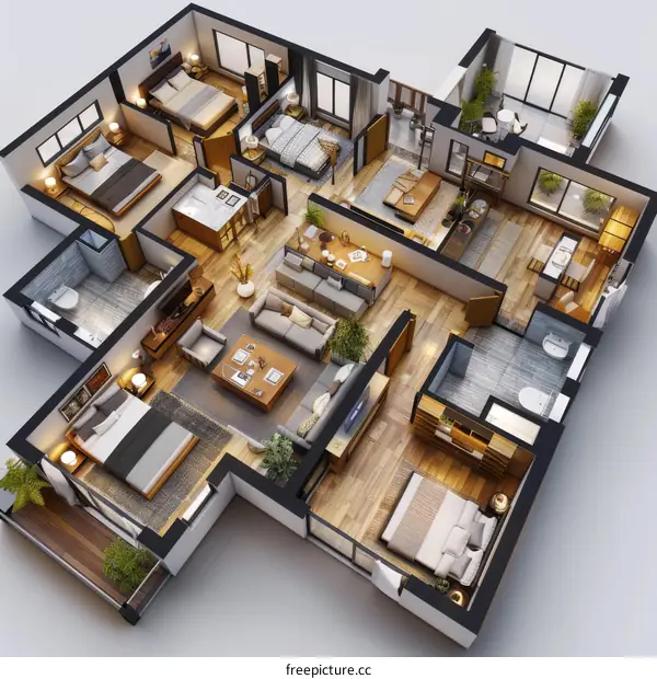 Luxurious Modern Penthouse with Panoramic City Views