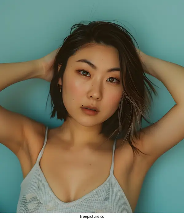 Portrait of a Young Woman with Short Hair