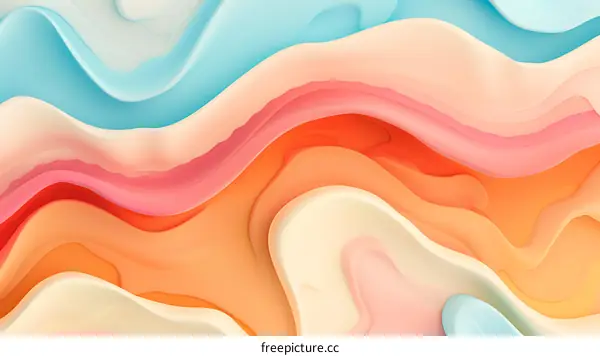 Abstract Colorful Liquid Wave Background