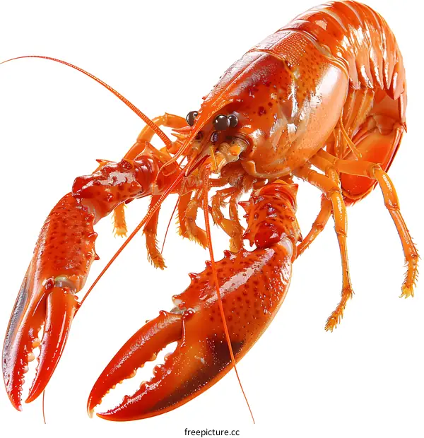 Red Lobster on White Background