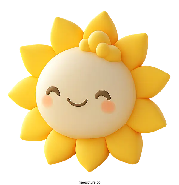 [Transparent Background PNG]Cute Cartoon Sunflower Illustration