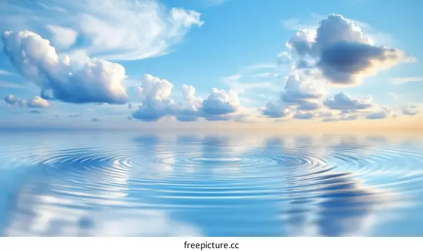 Serene Sky and Water Reflection