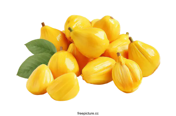 [Transparent Background PNG]Fresh and Ripe Jackfruit Pile with Leaves