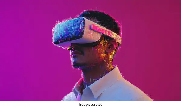 Virtual Reality Experience Illustration of a Person