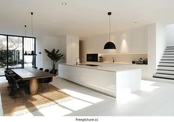 Modern Minimalist Kitchen Dining Area Design