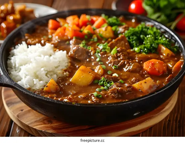 Japanese beef curry with rice