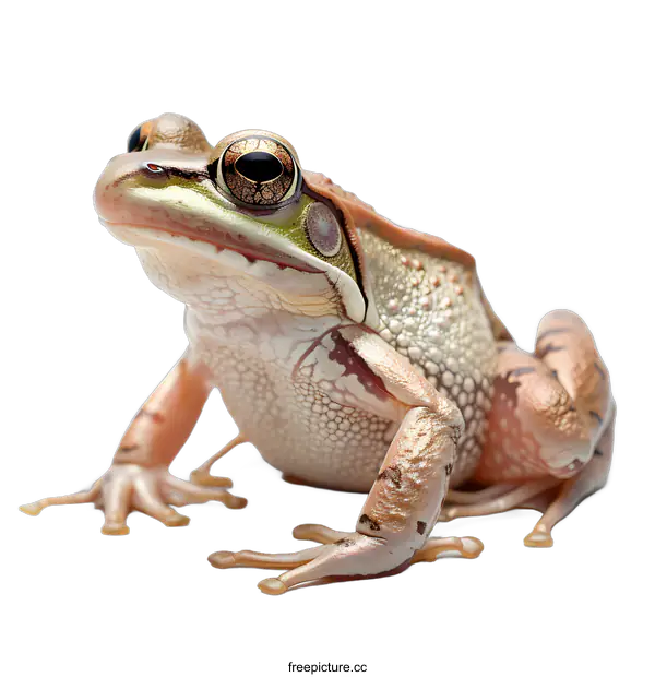 [Transparent Background PNG]A Green Frog Isolated on a White Background