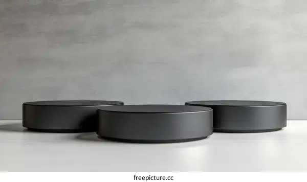 Abstract Minimalist Black Display Pedestals