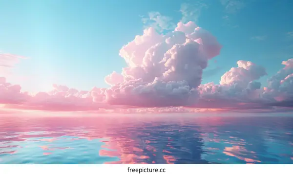 Stunning Pink Sunset over the Ocean
