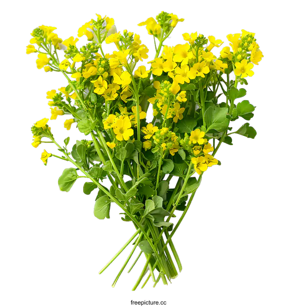 [Transparent Background PNG]Yellow Flowers Bouquet on White Background