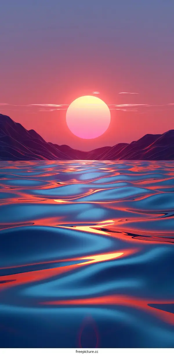 Tranquil Sunset over Serene Lake