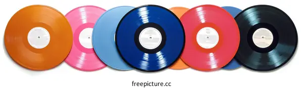 Colorful Vinyl Records Collection