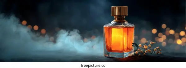 Luxury Perfume Bottle on Dark Background