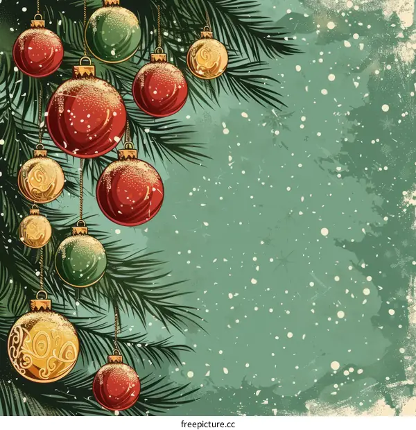 Vintage Christmas Ornament Background
