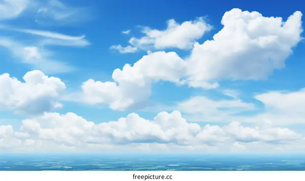 Blue sky with white clouds background
