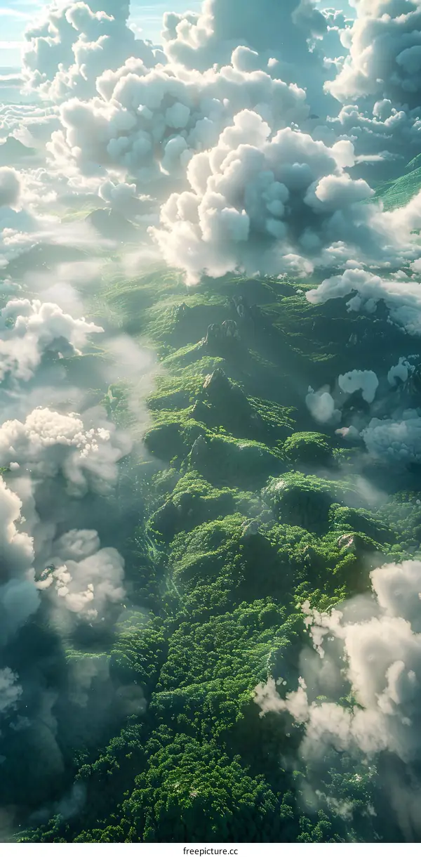 Mountains and clouds