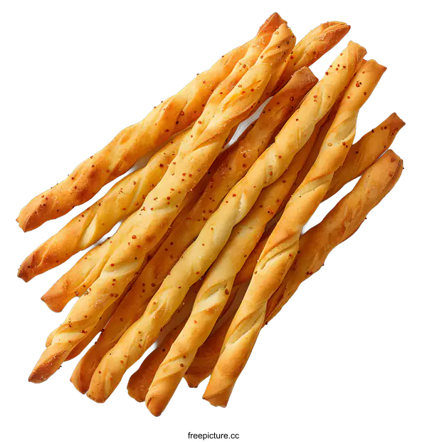 [Transparent Background PNG]Crunchy Breadsticks Isolated On White Background