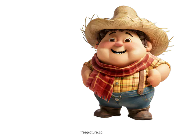 [Transparent Background PNG]A 3D rendering of a cartoon character.