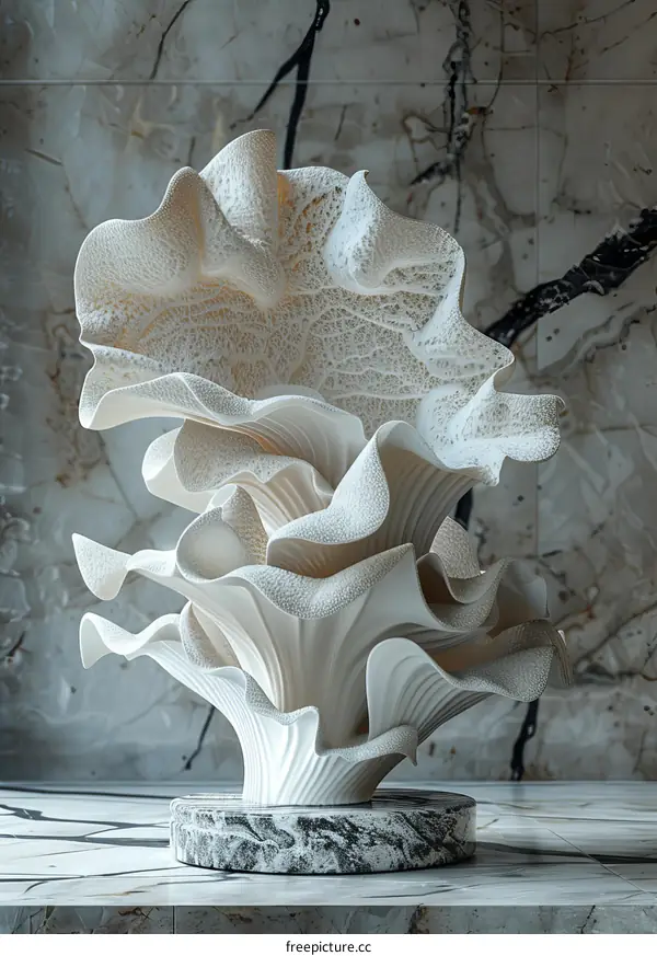 Abstract Sculpture of a Unique Floral Design