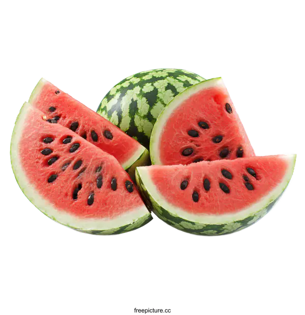 [Transparent Background PNG]Slices of Fresh Watermelon