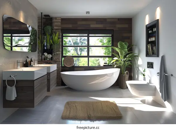Modern Tropical Bathroom Interior Design