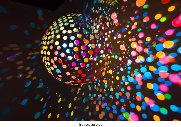 Disco Ball Reflection On Ceiling