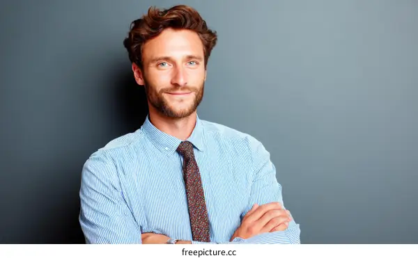 Confident Caucasian Business Man Portrait