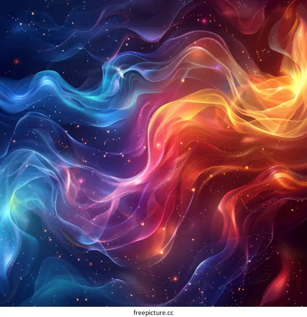 Cosmic Blaze: A Nebula's Fiery Display