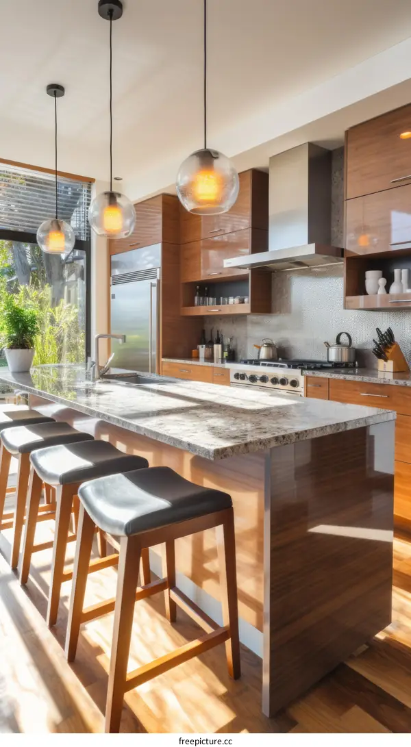 Modern Kitchen Island with Seating