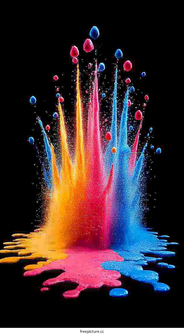 Colorful Paint Splash Abstract Photography