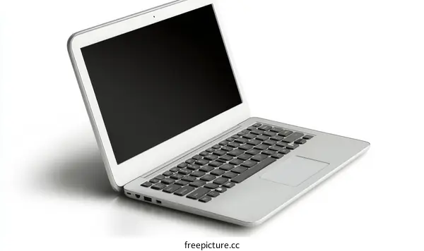 Modern Laptop Computer on a White Background