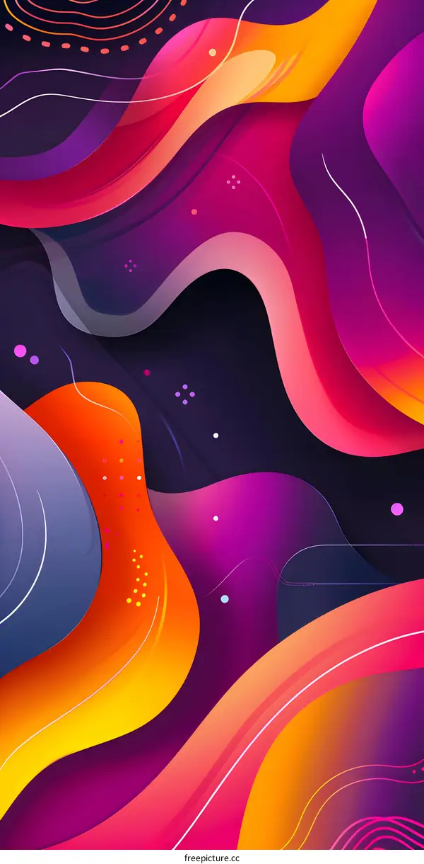 Abstract Colorful  Wavy Background Design