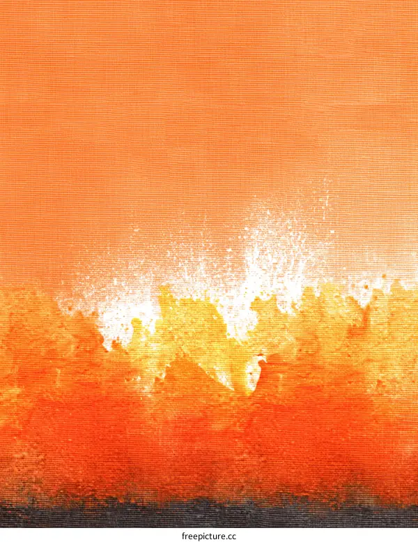 Abstract Orange and Yellow Texture Painting