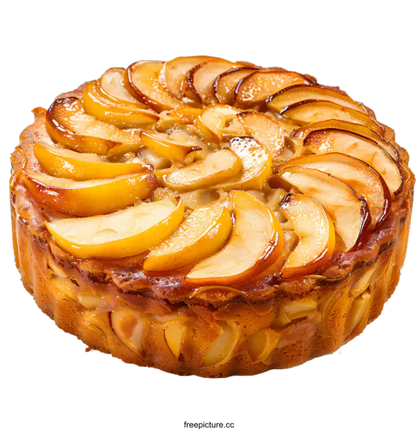 [Transparent Background PNG]Apple Pie on White Background