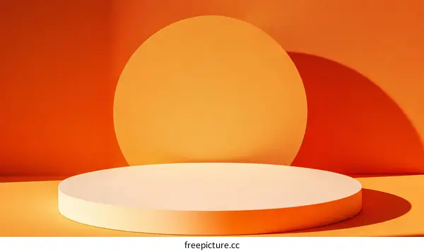 Orange Geometric Product Display