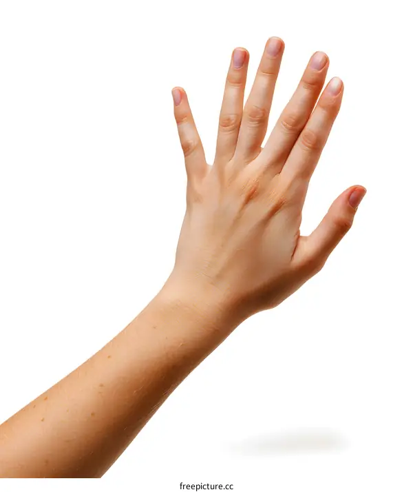 Womans Hand Open Palm Gesture