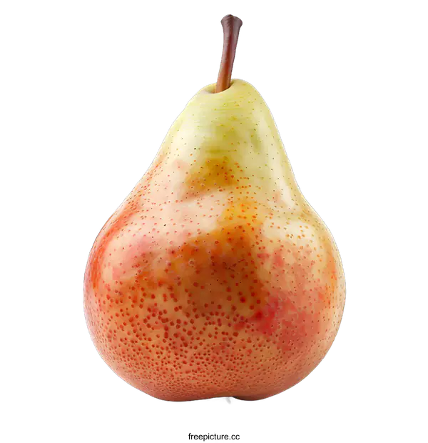 [Transparent Background PNG]A single pear on white background