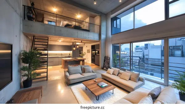 Modern Loft Apartment with City Views