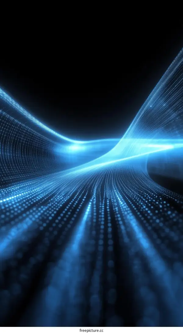 Abstract Blue Digital Flow