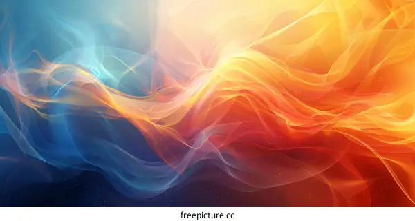 Abstract Colorful Flowing Lines